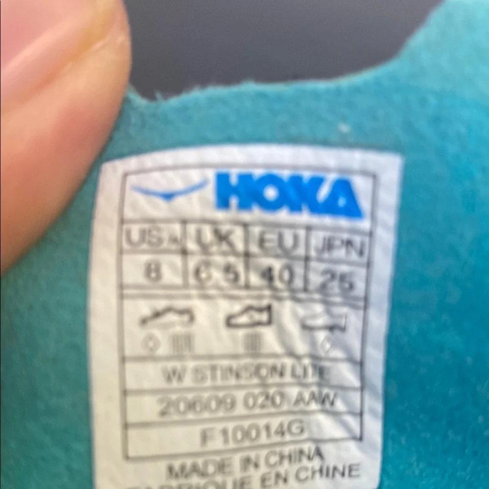 Hoka One Stinson lite shoe size 8 women